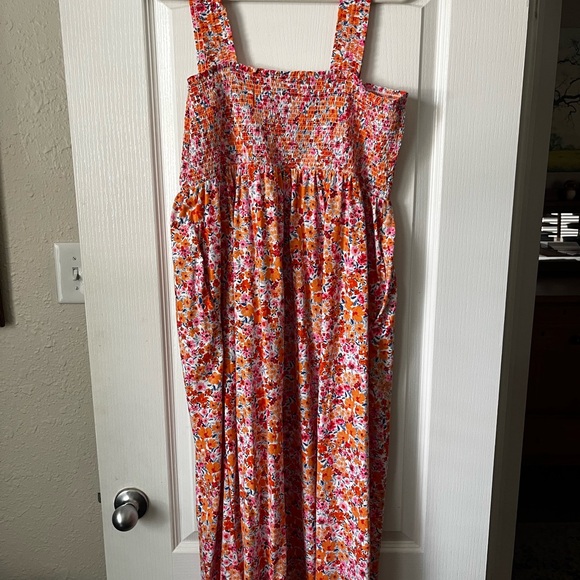 Old Navy Pink and Orange Midi Sundress - Picture 2 of 5